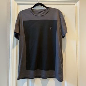 Allsaints Color Block Ramskull Crew T-Shirt